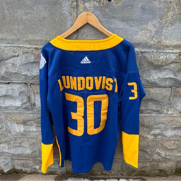 Adidas Henrik Lundqvist Sweden 2016 World Cup Of Hockey Jersey Olympics Hockey - Picture 7 of 8